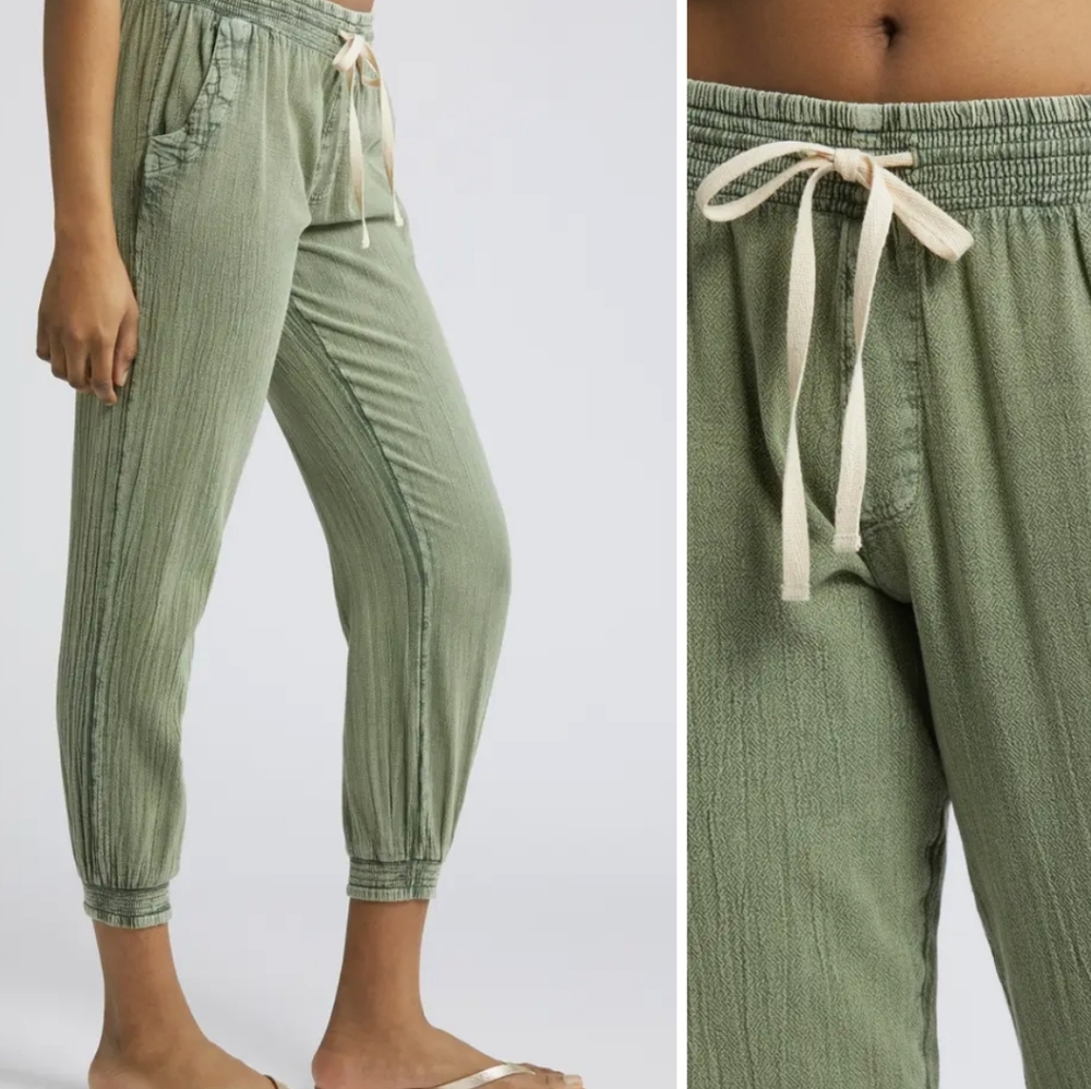 Rip Curl Women's Classic Surf Pants sage green Size Small 100% Cotton